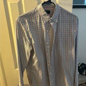 J. Crew checked dress shirt, size S. lightly worn, doesn’t fit me anymore